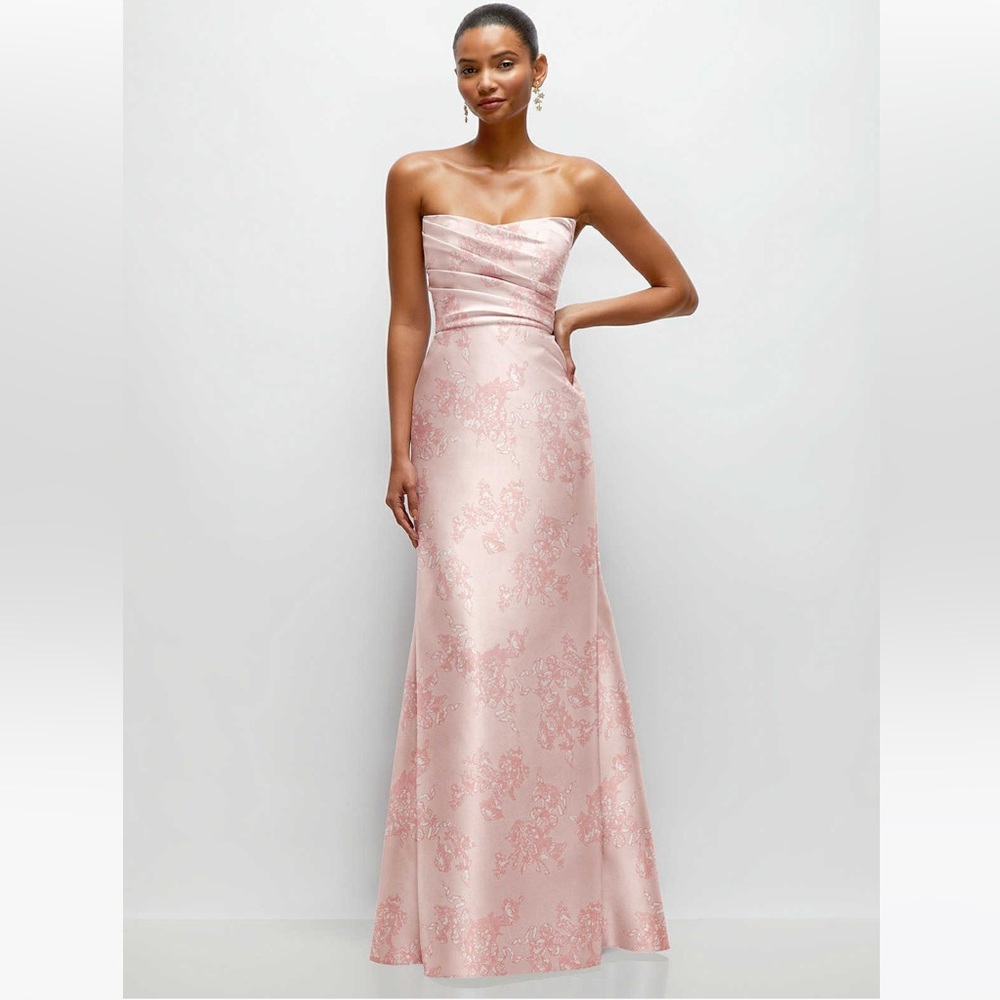 Dessy Collection Pink Floral Maxi Skirt
